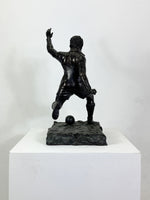 Large Vintage Bronze Casting Football Player Statue