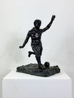 Large Vintage Bronze Casting Football Player Statue