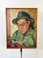 Oil Portrait Painting of Man in Hat