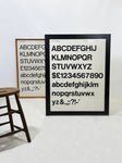 Vintage 1960's Framed Typography Sign Boards