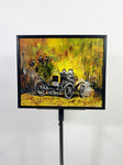 'Old Number One' MG Classic Car Racing Oil Painting