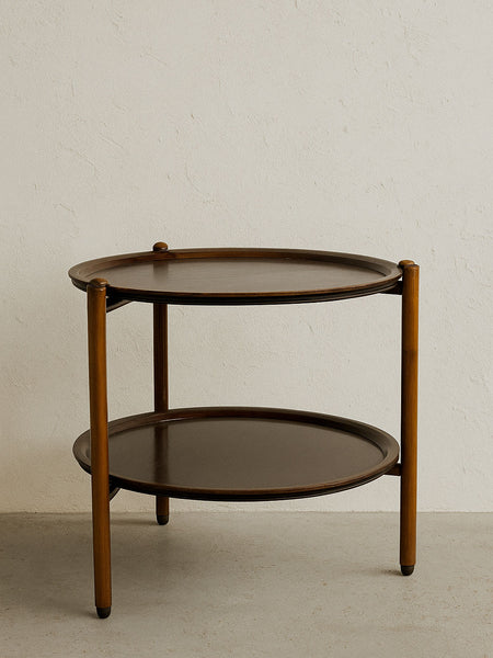 Mid Century Vintage Valtray Folding Two Tier Side Table
