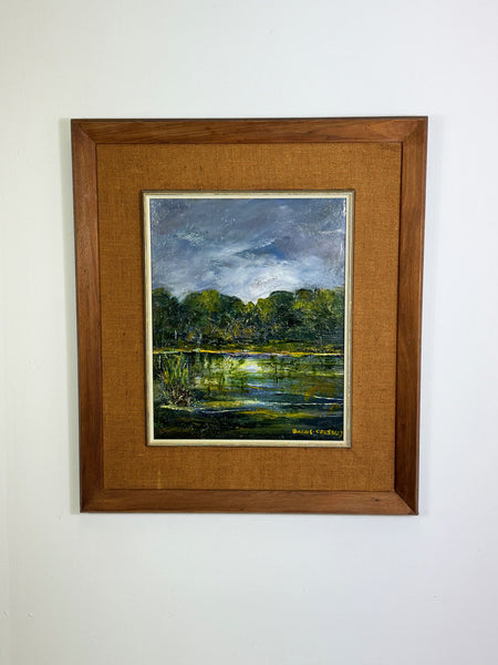 Mid Century Oil Painting, signed Burns Crossley