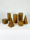 Vintage Set of Wooden Geometric Shapes