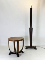 Art Deco Wooden Stepped Floor Lamp