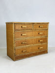 Vintage 1970's Bamboo and Rattan Chest of Drawers