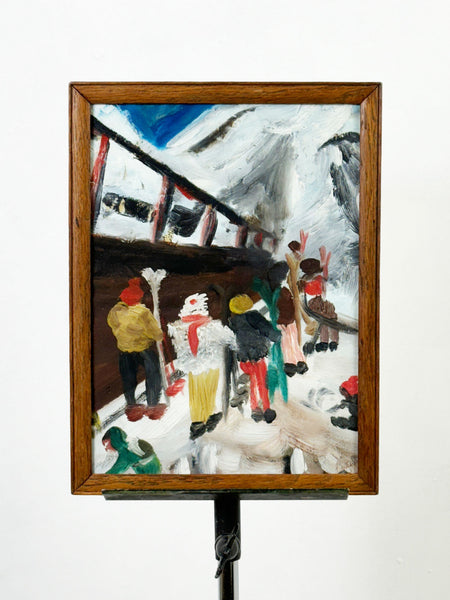 Oil Painting by Dorothea Allen, Hitting the Slopes