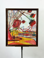 Mid Century Fairground Ride Painting by Pauline Salmon