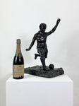 Large Vintage Bronze Casting Football Player Statue