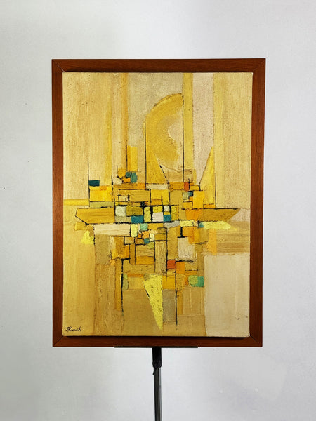 1970's Abstract Impasto Painting in Oil on Canvas, signed J.T.Crouch