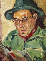 Oil Portrait Painting of Man in Hat