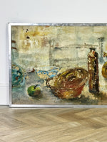 Large Rustic Still Life Oil Painting