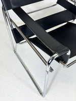 B3 Wassily Armchair in Black Leather