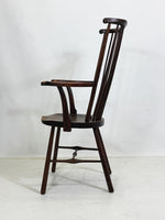 19th Century Beech and Ash Comb Back Windsor Armchair