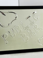 Vintage Etched Public Bar Pub Mirror