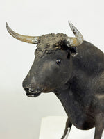 Vintage Papier-Mâché Bull Sculpture