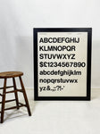 Vintage 1960's Framed Typography Fonts Sign Board