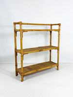 1970's Vintage Italian Bamboo Shelving Unit