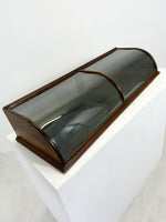 Antique Tabletop Curved Glass Shop Display Case