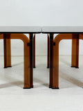 Pair of Vintage 1970's Italian Smoked Plexiglass Side Tables