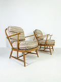 Pair of Blonde Ercol Armchairs Model 334, 1960's