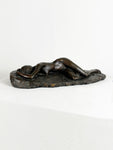 Vintage Bronze Sculpture of a Lying Lady