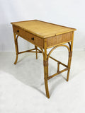 Vintage 1970's Bamboo and Rattan Dressing Table