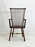 19th Century Beech and Ash Comb Back Windsor Armchair