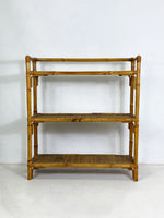 1970's Vintage Italian Bamboo Shelving Unit