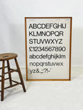 Vintage 1960's Framed Typography Sign Boards