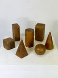 Vintage Set of Wooden Geometric Shapes