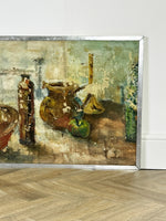 Large Rustic Still Life Oil Painting