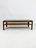 Mid Century Teak Coffee Table with Smoked Glass by Myer