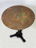 Vintage Cast Iron Table & Round Copper Top