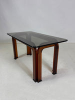 Pair of Vintage 1970's Italian Smoked Plexiglass Side Tables