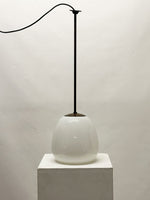 1940s Opaline Glass Acorn Pendant Ceiling Light