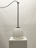 1940s Opaline Glass Acorn Pendant Ceiling Light