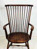 19th Century Beech and Ash Comb Back Windsor Armchair