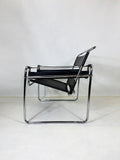 B3 Wassily Armchair in Black Leather