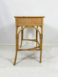 Vintage 1970's Bamboo and Rattan Dressing Table