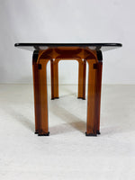 Pair of Vintage 1970's Italian Smoked Plexiglass Side Tables