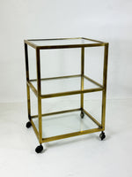 Vintage Italian Brass Drinks Trolley