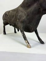 Vintage Papier-Mâché Bull Sculpture