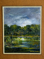 Mid Century Oil Painting, signed Burns Crossley