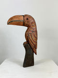 Mid Century Hand Carved Wooden Toucans