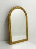 Large Mid Century Arched Bamboo Mirror