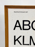 Vintage 1960's Framed Typography Sign Boards