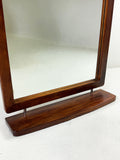 Mid Century Danish Wall Mirror with Shelf