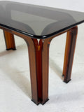 Pair of Vintage 1970's Italian Smoked Plexiglass Side Tables