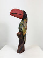 Mid Century Hand Carved Wooden Toucans